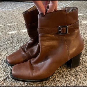 Karen Scott - Brown Heeled Booties - Size 8.5